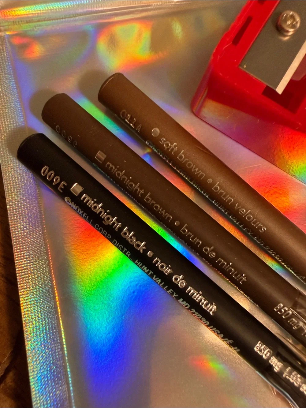 NWT Brown & Eye Makeup Eyeliner Pencils - Brown/Black (3-Pack) with sharpener